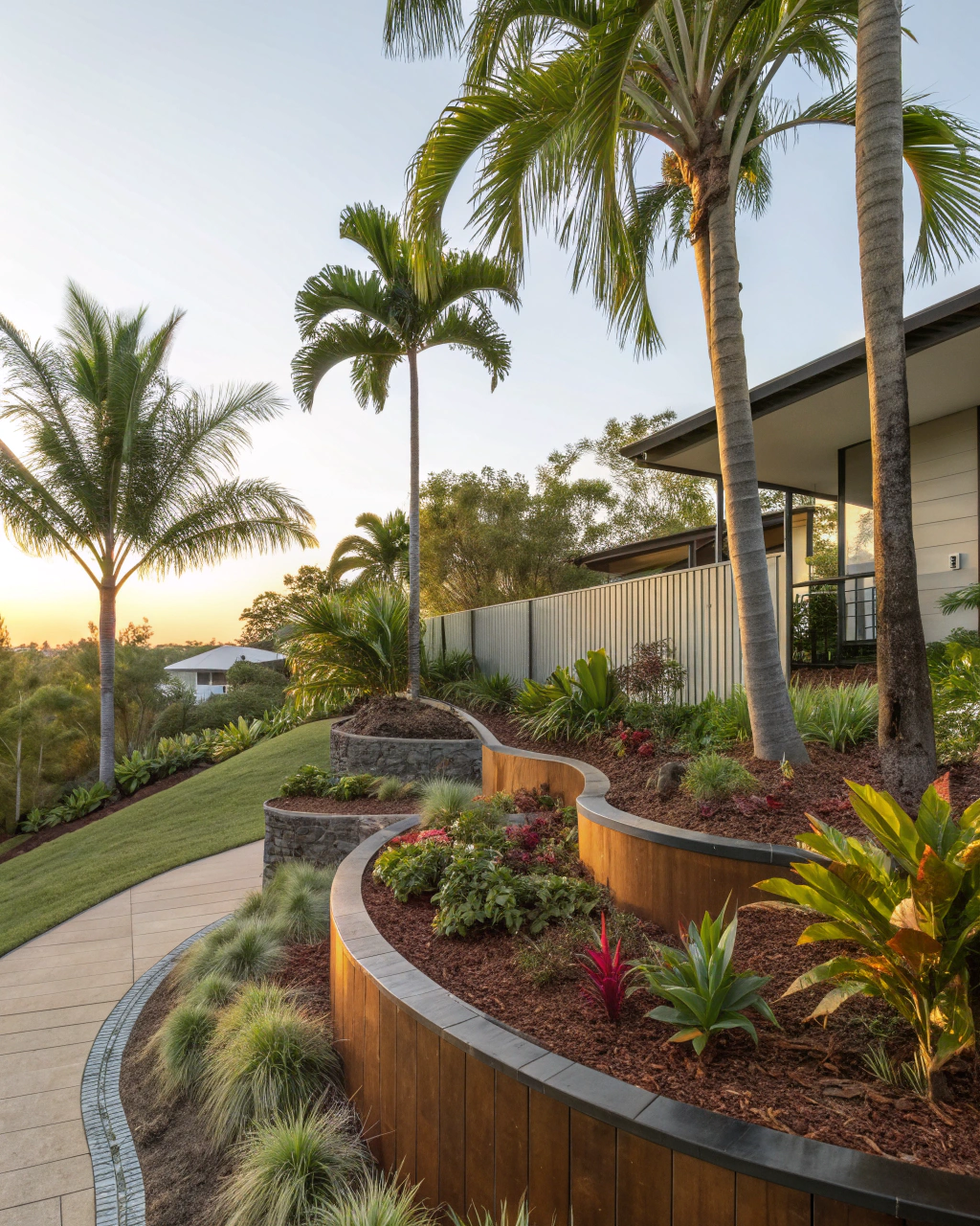 Beautifully designed tropical garden landscaping in Rockhampton