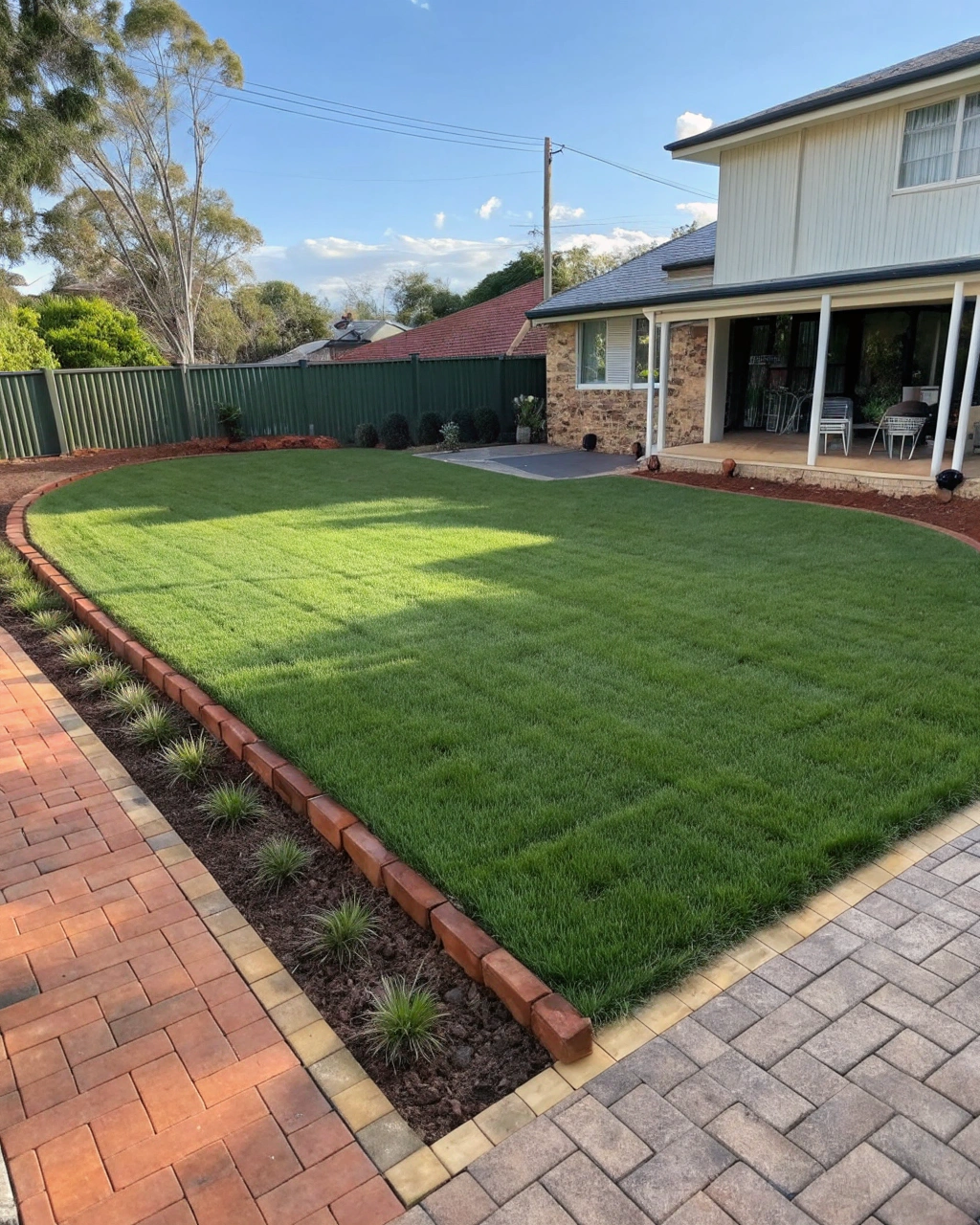 Buffalo grass installation with fresh turf in Rockhampton