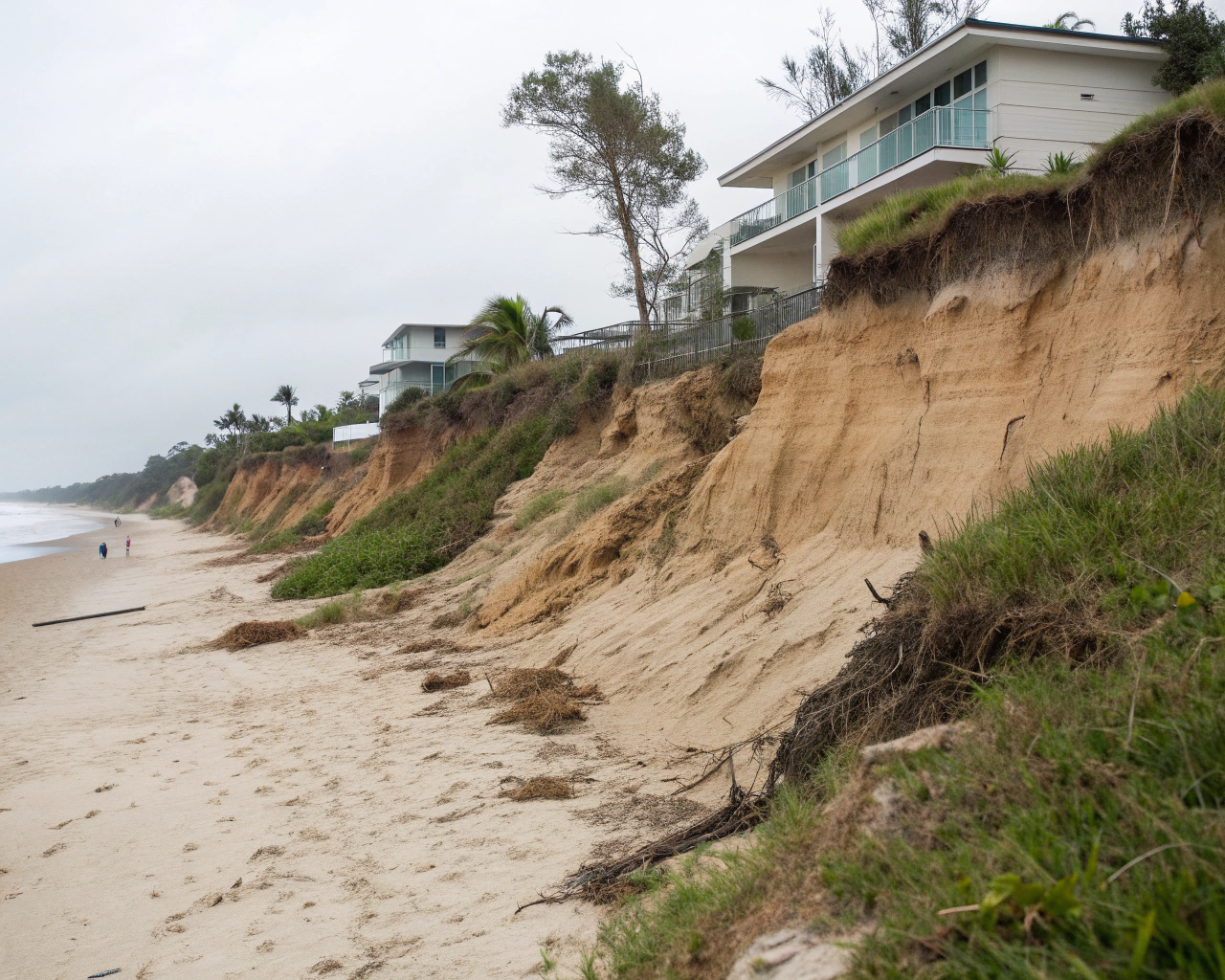 Coastal erosion damage affecting a Capricorn Coast property