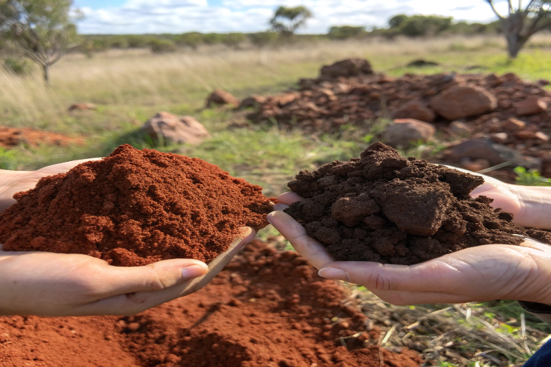 Comparison of Rockhampton red clay soil against premium topsoil
